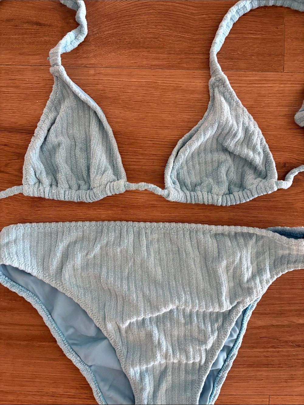 Blue Ribbed Bikini Set - Picture 4 of 4